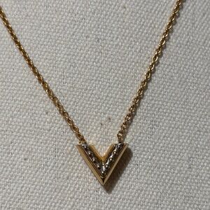 Louis Vuitton Gold and Silver Essential V Necklace